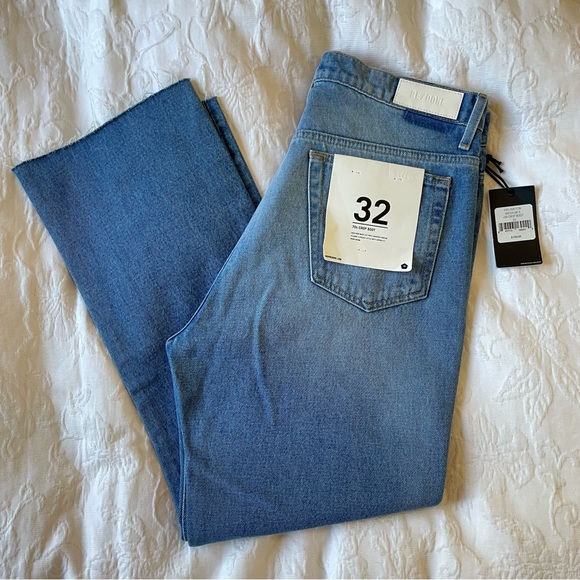NWT RE/DONE 70s Crop Boot Jeans with Raw Hem - Picture 1 of 8